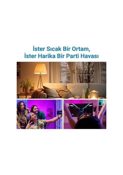Led Rgb Wi-fi Akıllı Ampul, 16 Milyon Renk, 900 Lümen, E27 Duy, Uygulama İle Uzaktan Kontrol Diğer