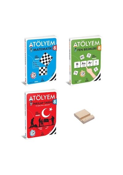 Lgs 8. Sınıf Atölyem Matematik Fen Bilimleri Ve Inkılap Tarihi 3lü Set + Telefon Standı