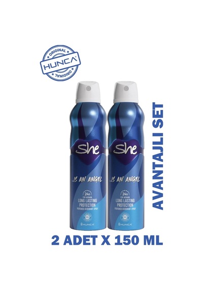 She İs An Angel 24H Kadın Sprey Deodorant 2 x 150 ML