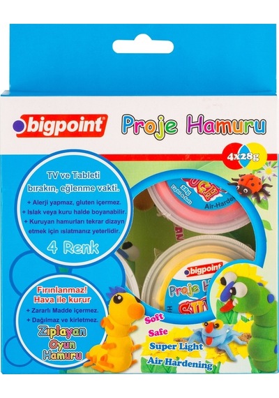Bigpoint Proje Hamuru 4 Renk X 28 Gram N11.4460