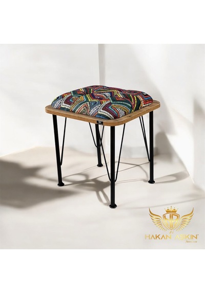 By Hakan Aşkın Metal Ayaklı Novowood Atlantik Tekli 40x45 Cm 2025 Rug Pattern Pattern Rug