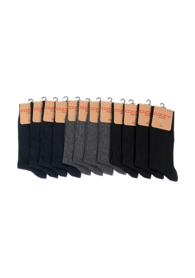Ozzy Socks 12 Çift Erkek Viskon Dikişsiz Soket Çorap 4 Mevsim Rahat Terletmeyen Yumuşak Set Çok Renkli