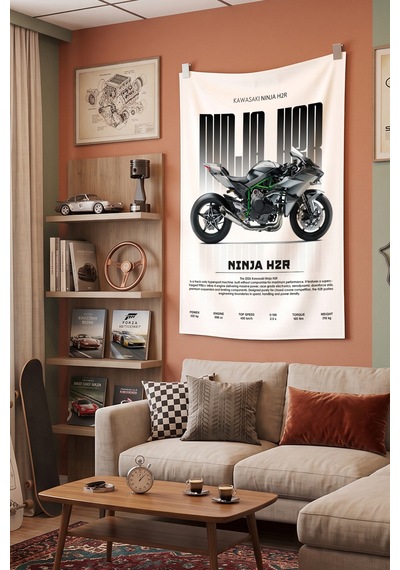 Ninja H2r Dekoratif Duvar Örtüsü Duvar Halısı Reaste