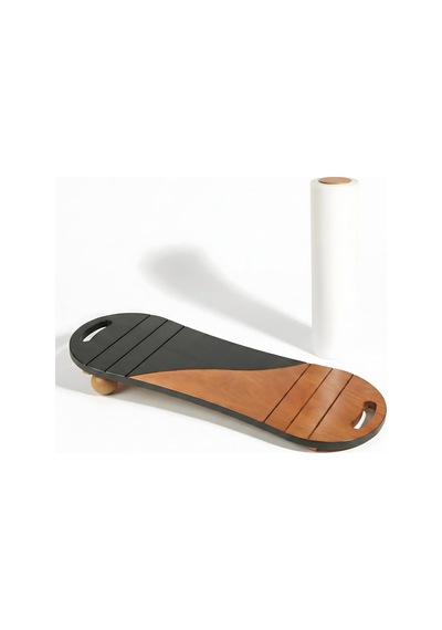 Siyah/kahve Denge Tahtası Balance Roller Board Çift Fonksiyonlu Sörf Eğitim Tahtası Kaykay Eğitim Tahtası 73 X 28 Çok Renkli
