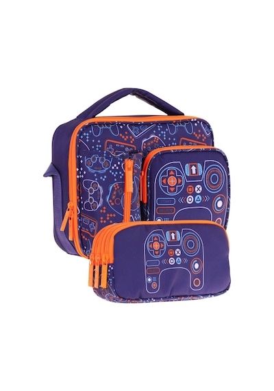 Kaukko Kids Erkek Çocuk Lacivert Turuncu Oyun Temalı Üç Bölmeli Thermo Beslenme Çantası Ve Kalemlik Seti L7281+l8281 Lacivert - Turuncu Kaukko Kids Erkek Çocuk Lacivert Turuncu Oyun Temalı Üç Bölmeli Thermo Beslenme Çantası Ve Kalemlik Seti L7281+l8281 Lacivert - Turuncu