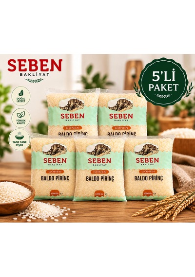 Seben Gönen Baldo Pirinç 1000 Gr X 5 Paket
