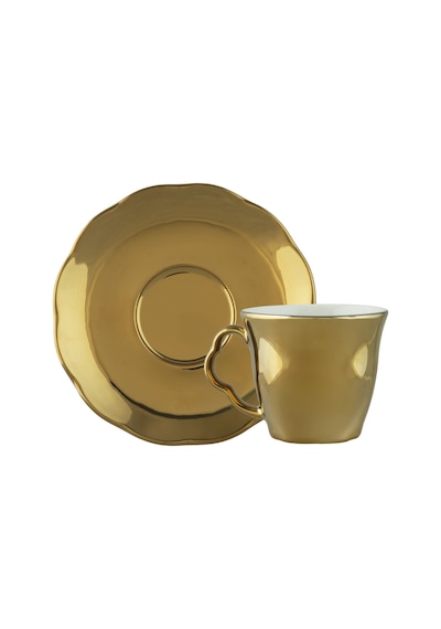 Aryıldız Stellar Gold 4 Parça 2 Kişilik Türk Kahve Fincan Takımı 90 Ml Çok Renkli