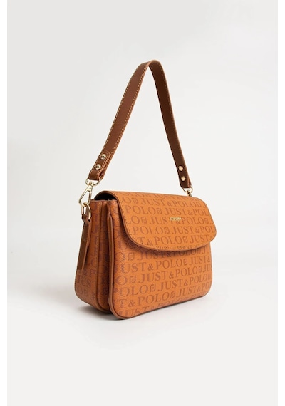 Just Polo Kadın Taba Baskı Desenli Kolon Askılı 3 Bölmeli Omuz Çantası 2184mh 10564988