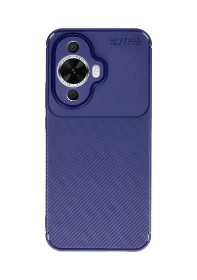 Huawei Nova 12s Kılıf Auto Focus Karbon Kapak - Lacivert 0.2M-Çok Renkli