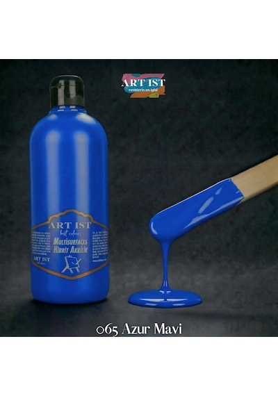 Multisurfaces Hibrit Akrilik Boyalar - 065 Azur Mavi Ahşap, Taş Tozu, Hobi, Dıy