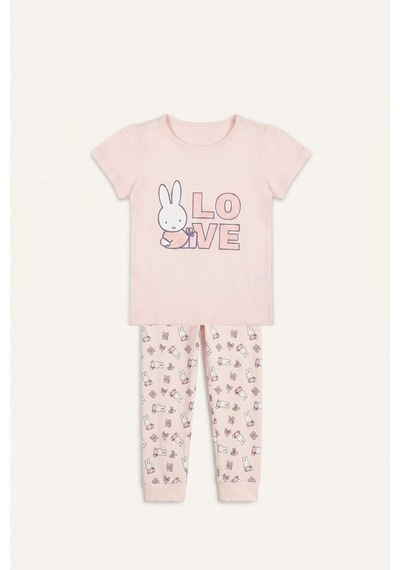Defacto Miffy 2li Pijama Açık Pembe Takımı Kız Bebek H2762a526aupn300 Pembe-pn300