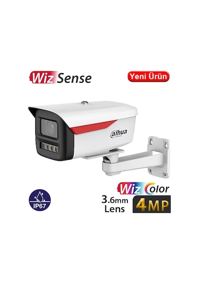 Dahua Ipc-hfw2449m-s-b-pro 4mp 3.6mm Sdkart Ip67 Poe Dahili Mik.wız Smd Sanal Sınır Bullet-50mt