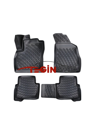 Fiat Fiorino 2021 Geometrik Desenli 3d Havuzlu Oto Paspas Siyah