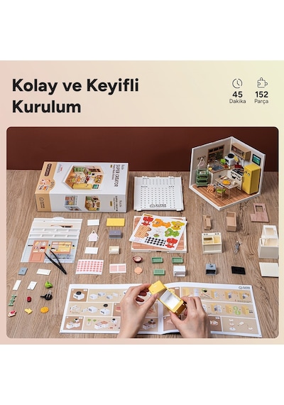 Rolife Dw008 Mutlu Yemekler Mutfağı Happy Meals Kitchen Dıy Minyatür Maket Model Seti Mini Dollhouse 3d Model Kit Detaylı Dekoratif Hobi Seti 3d Puzzle Tiny House Rolife Dw008 Mutlu Yemekler Mutfağı Happy Meals Kitchen Dıy Minyatür Maket Model Seti Mini Dollhouse 3d Model Kit Detaylı Dekoratif Hobi Seti 3d Puzzle Tiny House