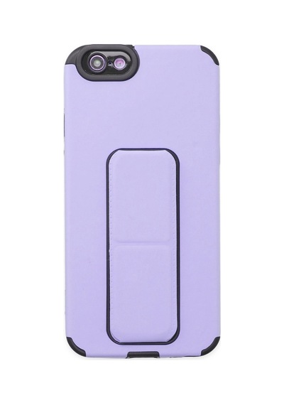 Apple iPhone Uyumlu 6 Kılıf Mega Standlı Silikon - Lila 1bf52