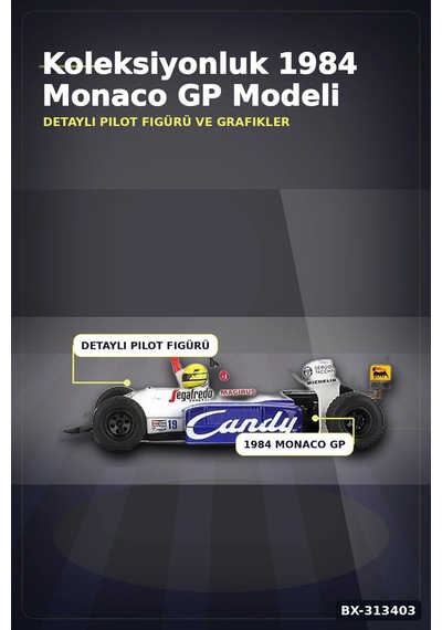 Diecast 1/64 Formula 1 Toleman Tg184 Senna 1984 Monaco Podyum Model Araba Bx-313403