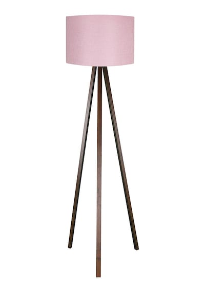 Ahşap Lambader Salon Çocuk Odası Kumaş Pembe Kahve Ly535