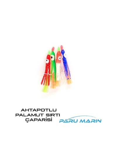 Palamut Sırtı Çaparisi 4'lü 5.5cm Ahtapotlu Mustad İğneli