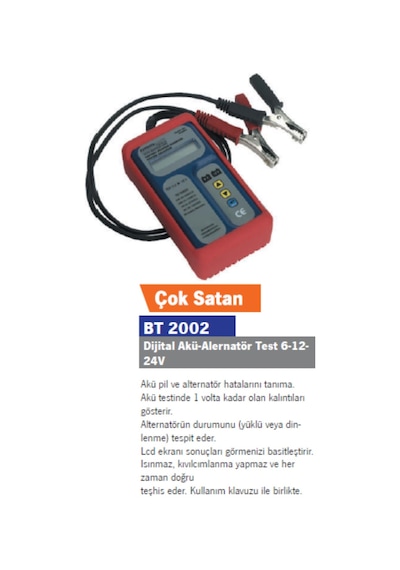 Sealey Digital Akü-alternatör Test 6-12-24v