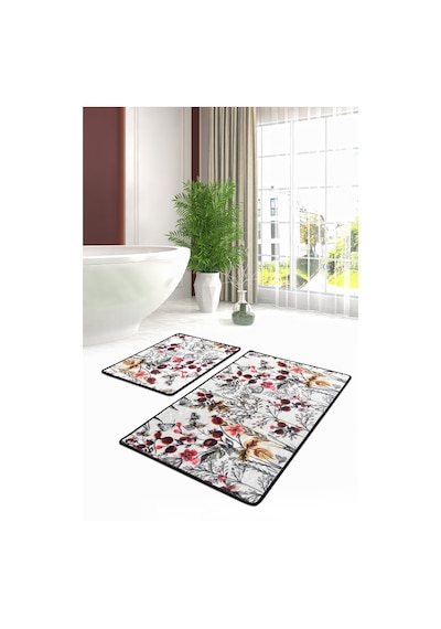 Bundy Djt 2 Lı Set Banyo Halısı, Paspas Çok Renkli