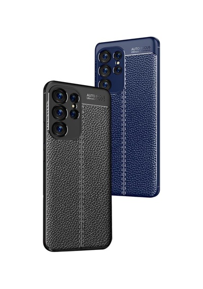 Samsung Galaxy Uyumlu S23 Ultra Kılıf Deri Tarzı Niss Silikon Case Kapak