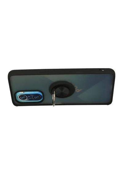Xiaomi Redmi K40 Uyumlu Kılıf Montreal Yüzüklü Silikon Kapak - Siyah