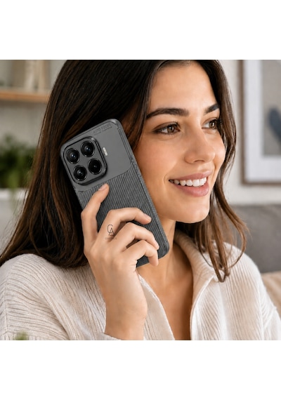 Xiaomi Mi 17t Pro Uyumlu Kılıf Karbon Tasarım Kamera Korumalı Silikon Telefon Kılıfı Kapak Gri