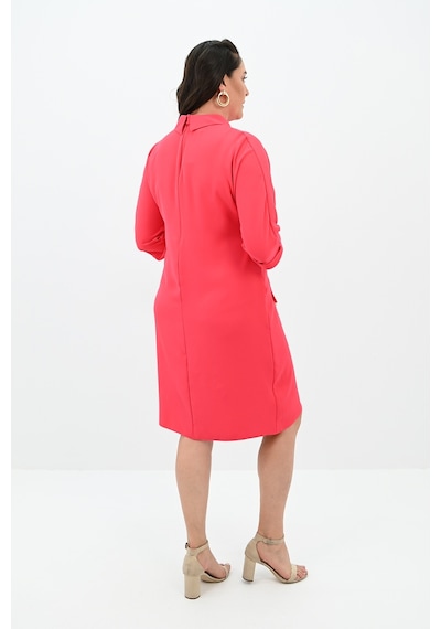 Kadın Büyük Beden Polo Yaka Elbise 5214-24 001