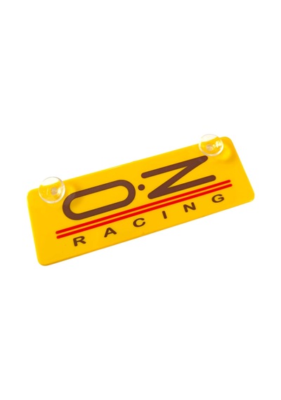 Northcity O.z Racing Sarı Dekor Plaka Vantuzlu Cam Süsü 22x7.5cm - Şık Ve Modern Tasarım