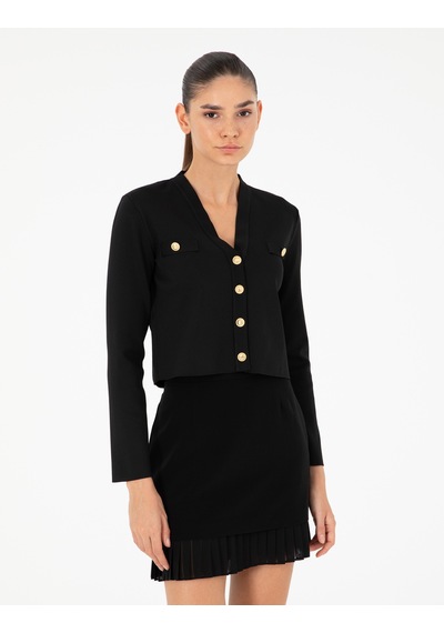 Pierre Cardin Kadın Siyah Hırka Triko 50290557-vr046 Siyah Siyah