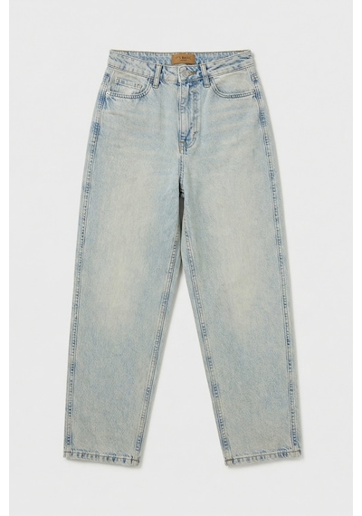 it's basic Kadın Kot Rengi 4s6-75 Relax Fit %100 Koton Denim Jean Mavi