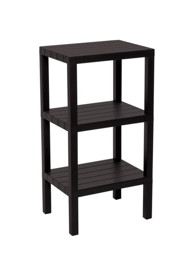 3 Raflı Siyah Modüler Ünite Plastik 38x29x74 Cm 5671 Çok Renkli Çok Renkli