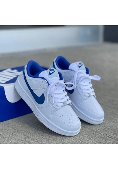 Nike Low Retro Sb Günlük Kullanım Düz Taban Unisex Spor Ayakkabı Beyaz Mavi