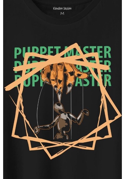 Kukla Puppet Master Geometric Baskılı Tişört Unisex T-shirt 001
