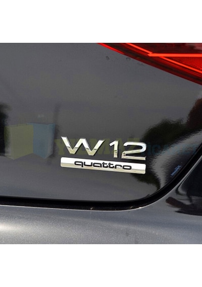 Audi Quattro Bagaj Çamurluk Logo Amblem Paslanmaz Çelik Siyah