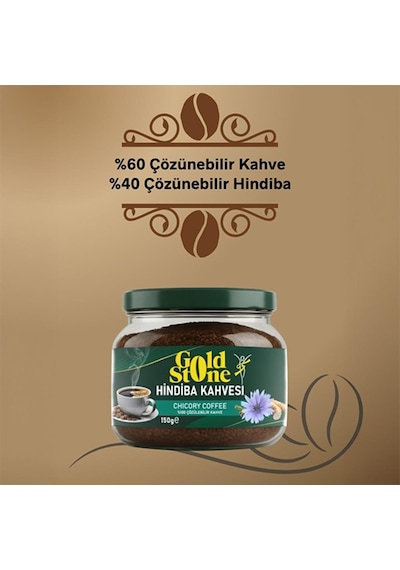 Gold Stone Hindiba Kahvesi 1 Aylık 60 Kullanım Net 150gr Öğütülmüş