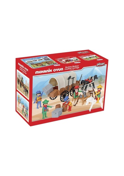 Pilsan Oyuncak Mini Mekanik Serisi:3 Kovboy Arabası
