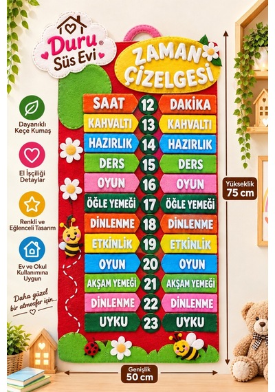 Zaman Çizelgesi Keçe Eğitim Metaryeli İlkokul Sınıf Meteryali 1.sınıf 2. Sınıf