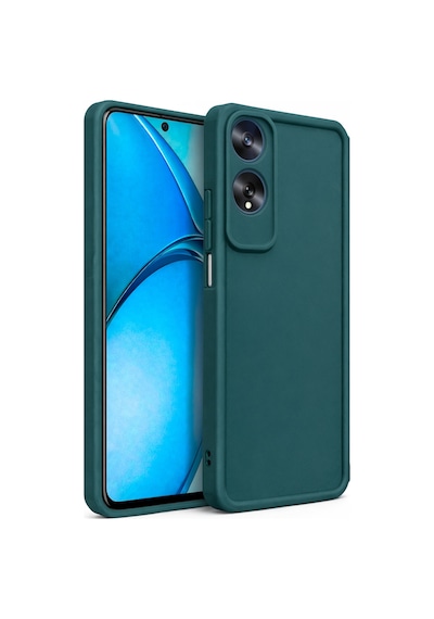 Oppo A60 4g Uyumlu Kamera Çıkıntılı Mat Silikon Telefon Kılıfı Yeşil