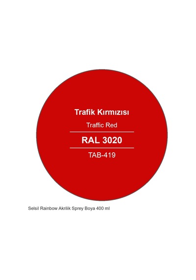 Selsil Sprey Boya Trafik Kırmızı 400 ML Trafik Kırmızısı