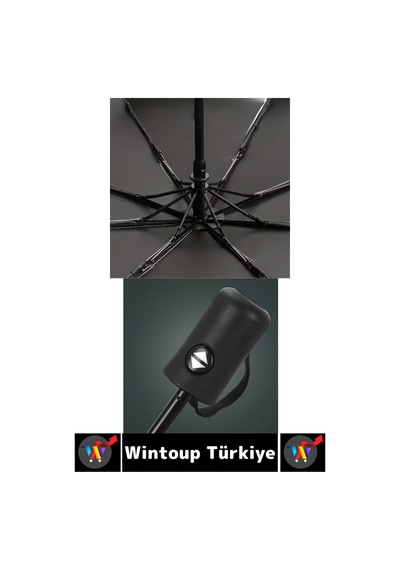 Kompakt Çanta Boy Seyahat Tipi Dayanıklı Otomatik Açma Kapama Güçlendirilmiş 8 Telli Kılıflı Şemsiye Çok Renkli