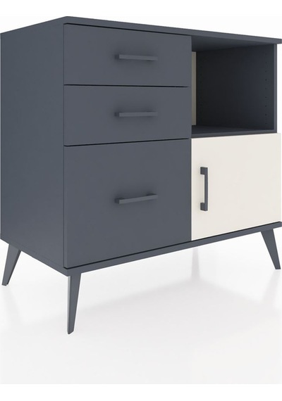 Hyperion Şifonyer Tek Raflı 3 Çekmeceli Tek Kapaklı 88x44x80 Antrasit-aytaşı/antrasit Aytaşı/antrasit Hyperion Şifonyer Tek Raflı 3 Çekmeceli Tek Kapaklı 88x44x80 Antrasit-aytaşı/antrasit Aytaşı/antrasit