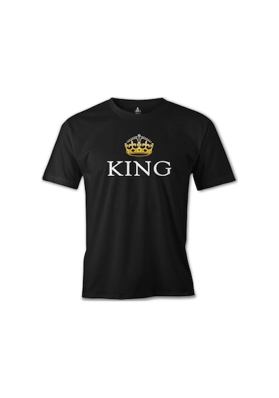 King Siyah Erkek Tshirt