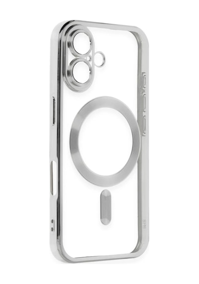 Newface Apple iPhone Uyumlu  16 Kılıf Kross Magneticsafe Kapak Gümüş