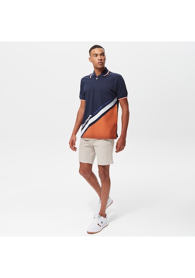 Nautica Erkek Lacivert Classic Fit Kısa Kollu Polo Renk Bloklu K35428t Lacivert