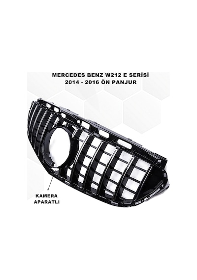 W212 E Seri Spor Ön Panjur Izgaralı Piano Black & Krom 2014-2016