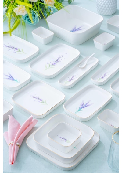 Acar Lavander 45 Parça Kahvaltı/yemek Takımı Çok Renkli