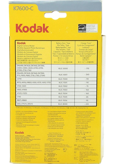 Kodak Klic 7001 Batarya İçin Şarj Aleti K7600 C