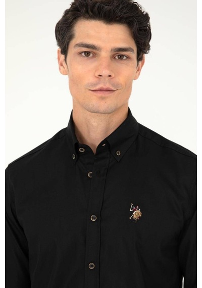 U.S. Polo Assn. U.s. Polo Assn. Uzun Kollu %100 Pamuk Basic Gömlek 1962279 Siyah