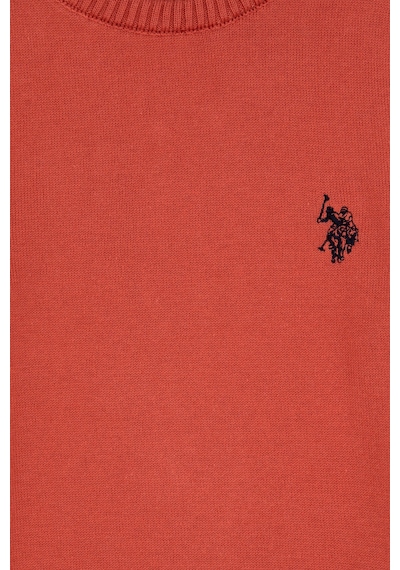 U.S. Polo Assn. Kız Çocuk Gül Kurusu Bisiklet Yaka Basic Kazak 50316808-VR026